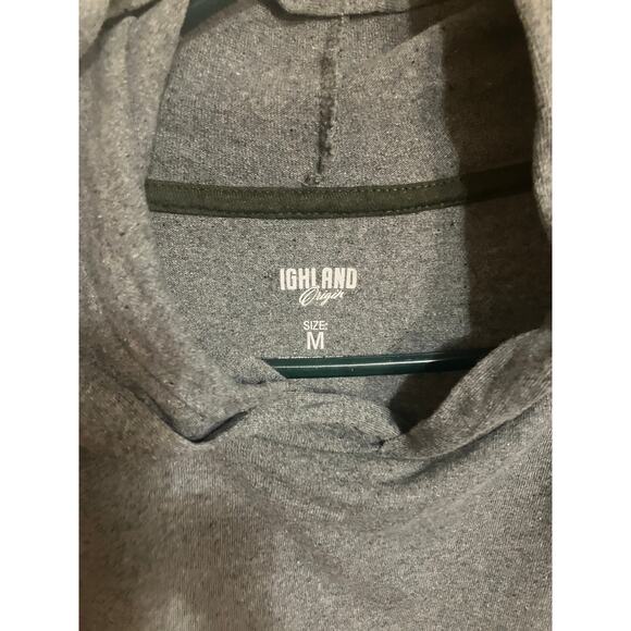 Highland Men's M T-shirt Hoodie Gray Short Sleeve Original - Picture 3 of 6